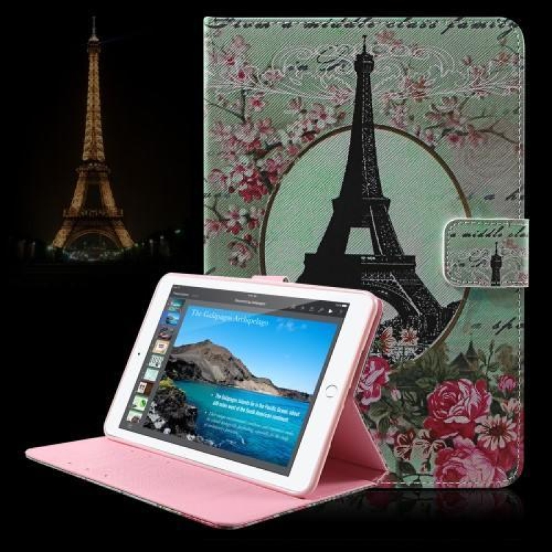 Emotive zapínací knížkové pouzdro na iPad mini 4 - Eiffelova věž
