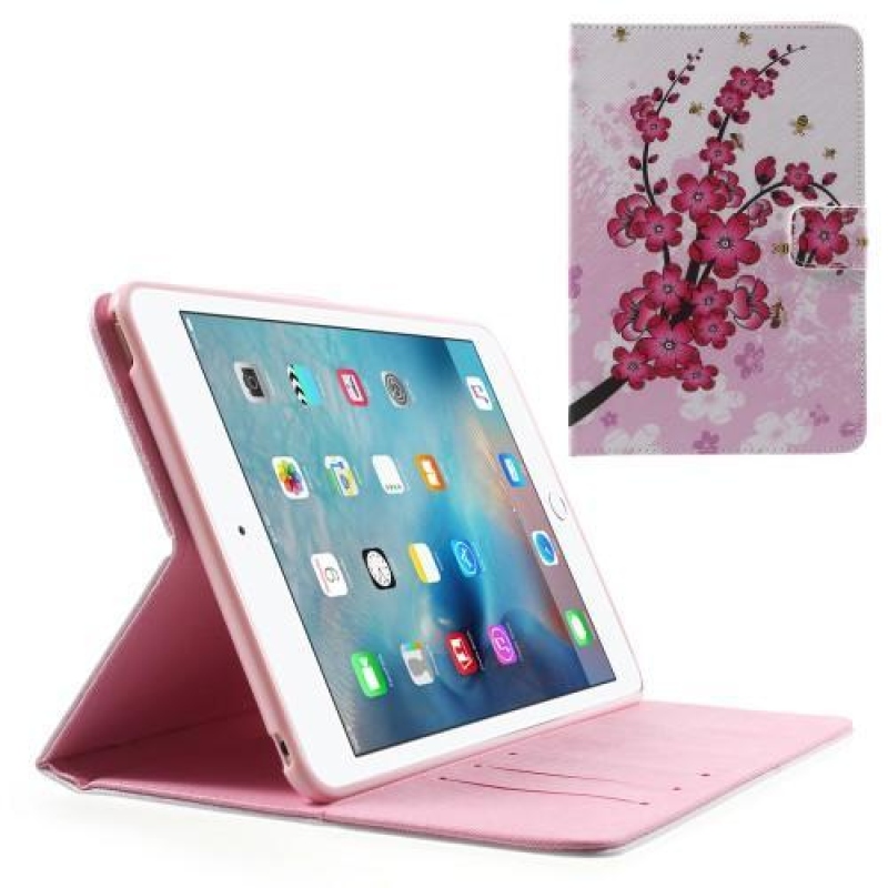Emotive zapínací knížkové pouzdro na iPad mini 4 - Kvetoucí větvička