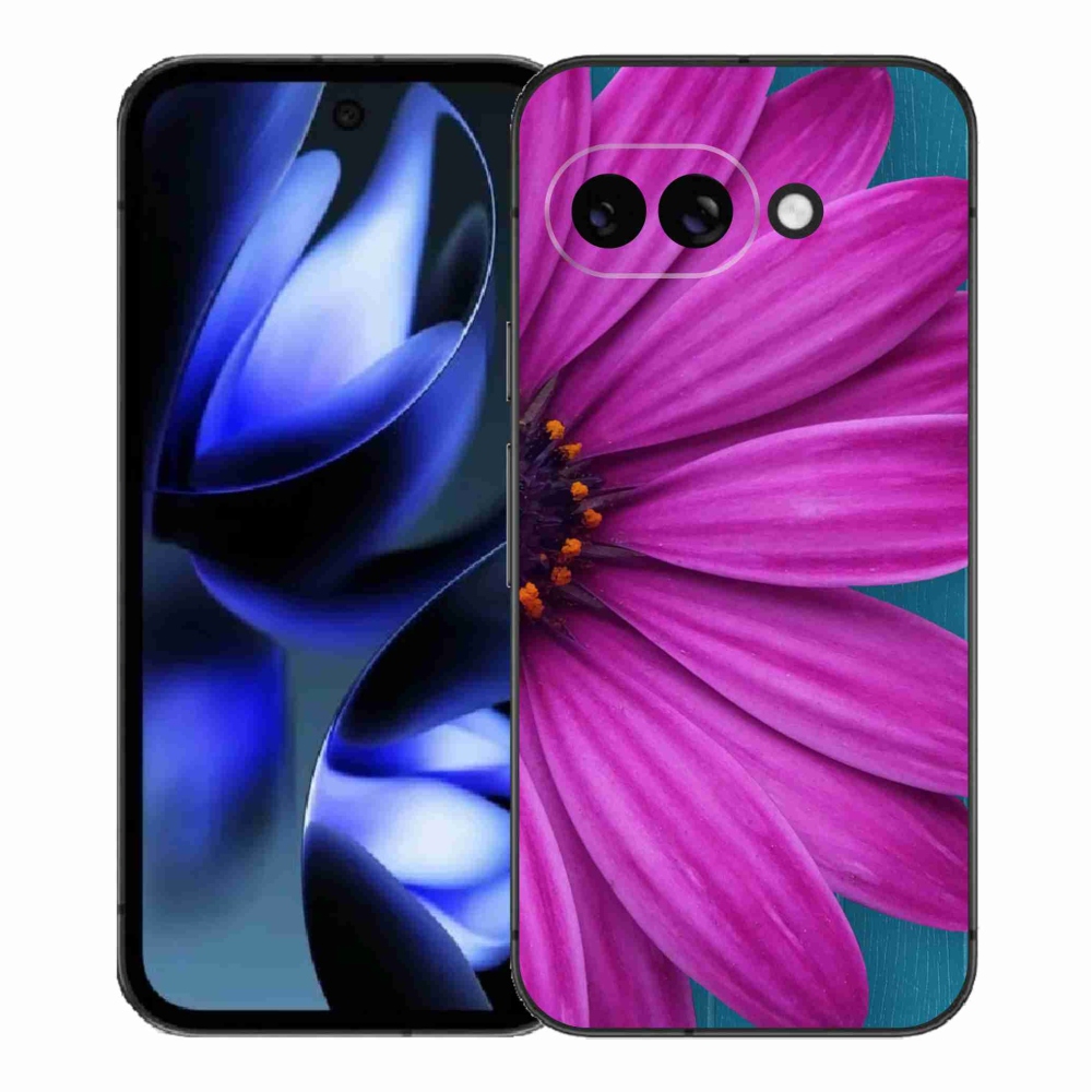 Gelový kryt mmCase na Google Pixel 9a - fialová kopretina