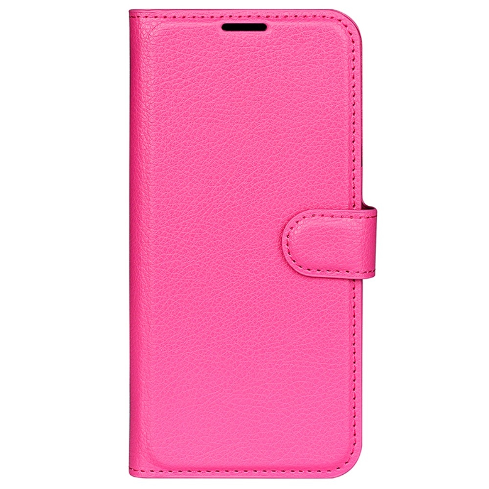 Litchi knížkové pouzdro na Samsung Galaxy S24+ - rose