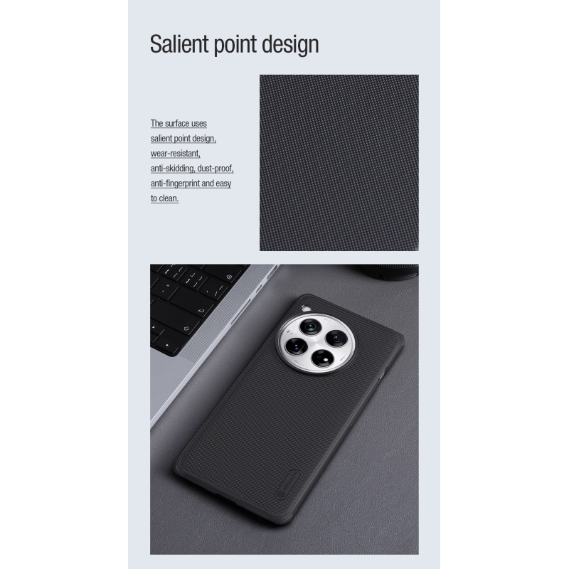Nillkin Super Frosted PRO Magnetic Zadní Kryt pro OnePlus 12 Black