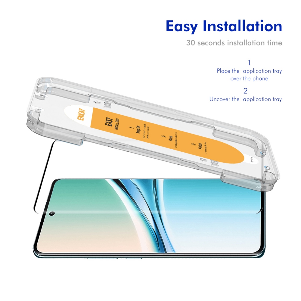 ENK celoplošné tvrzené sklo na mobil Xiaomi Redmi Note 15 Pro+ 5G s aplikačním rámečkem