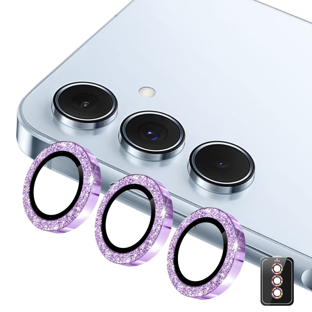 ENK Decor sklo čočky fotoaparátu na Samsung Galaxy A37 5G/A57 5G (samostatná skla) - fialové