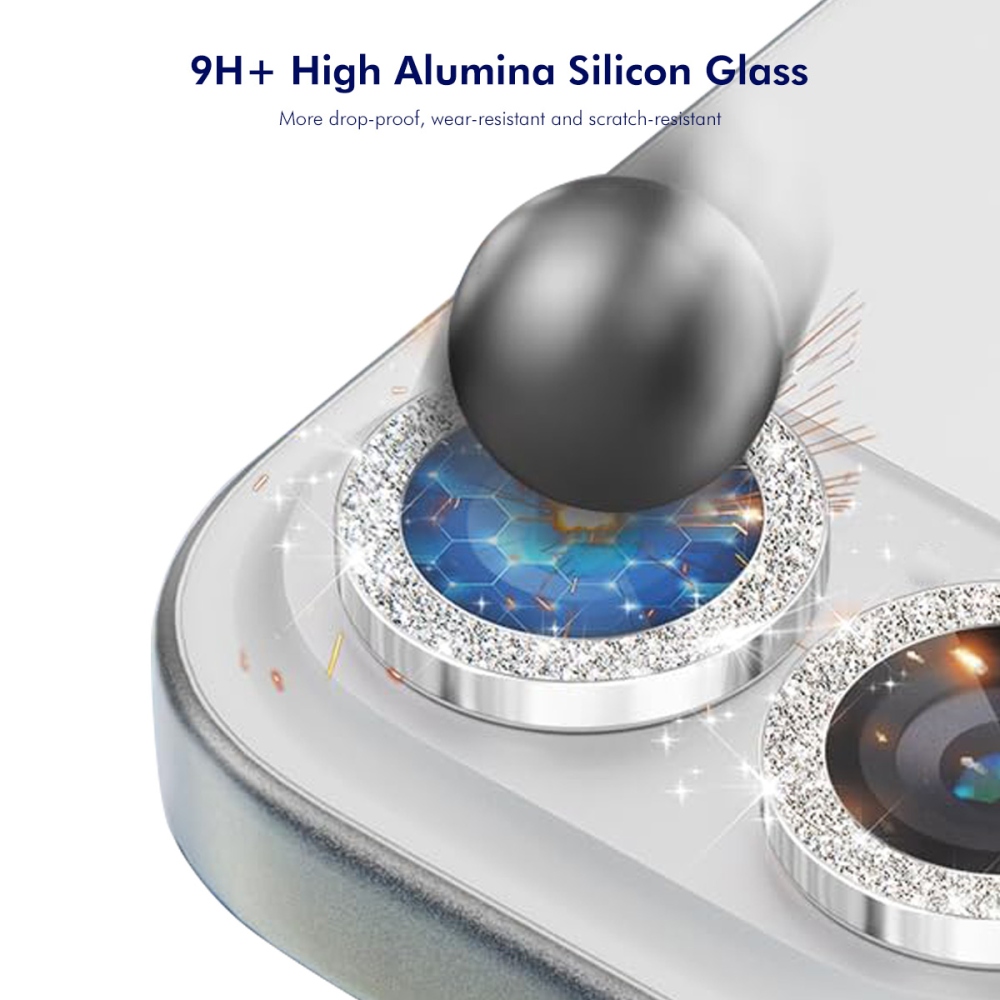 ENK Decor sklo čočky fotoaparátu na Samsung Galaxy A37 5G/A57 5G (samostatná skla) - stříbrné