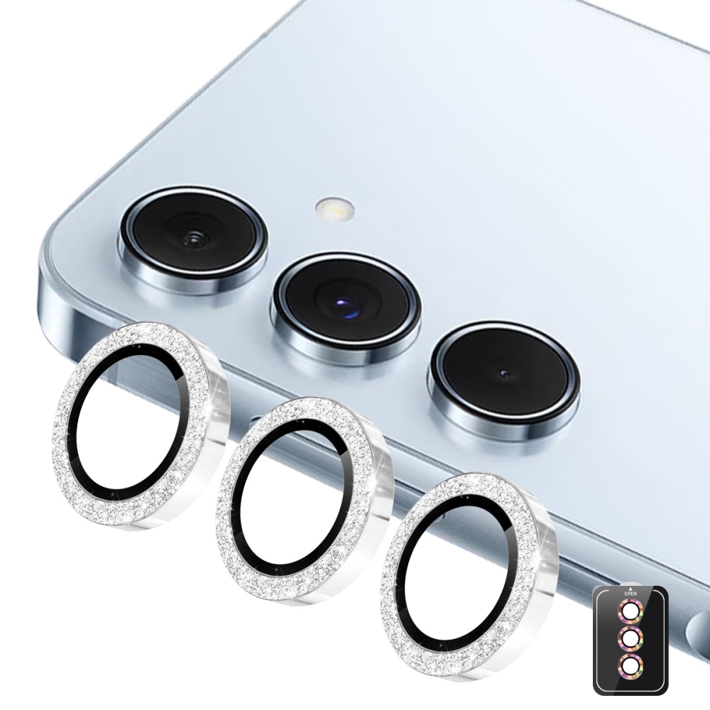 ENK Decor sklo čočky fotoaparátu na Samsung Galaxy A37 5G/A57 5G (samostatná skla) - stříbrné