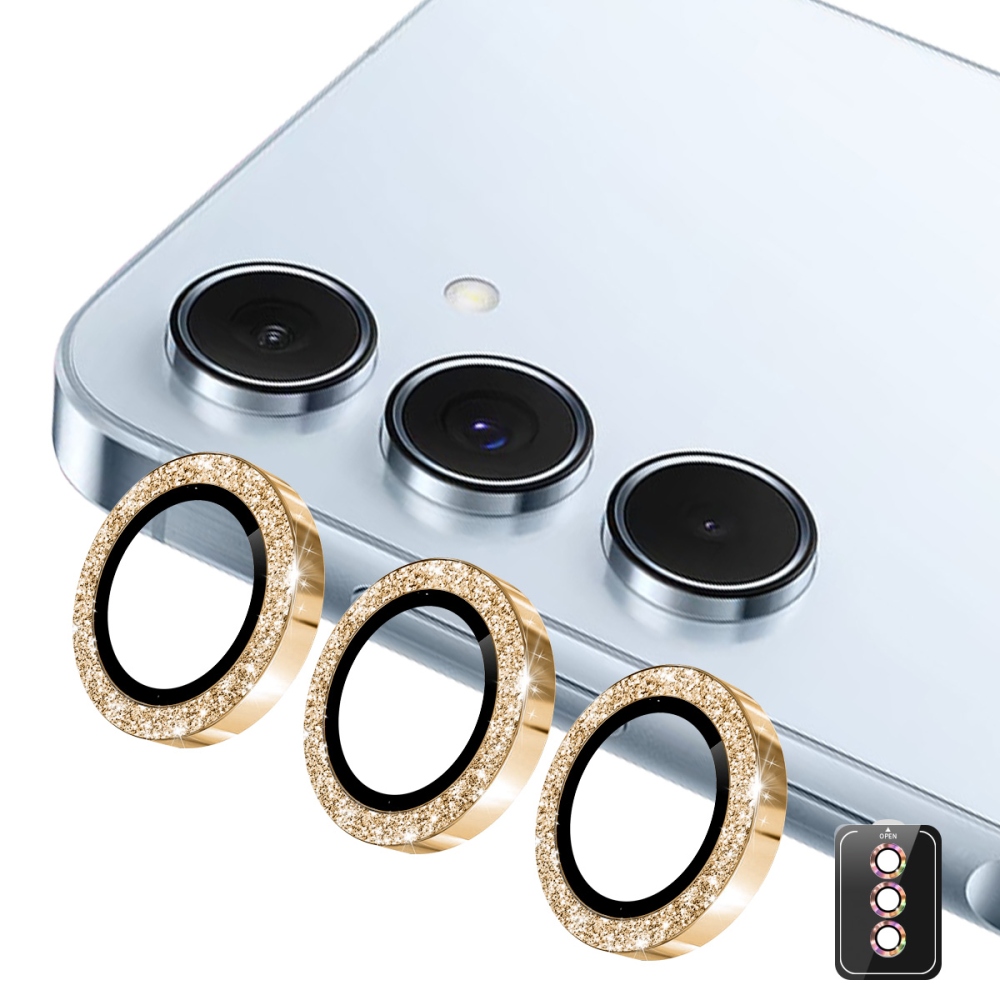 ENK Decor sklo čočky fotoaparátu na Samsung Galaxy A37 5G/A57 5G (samostatná skla) - zlaté