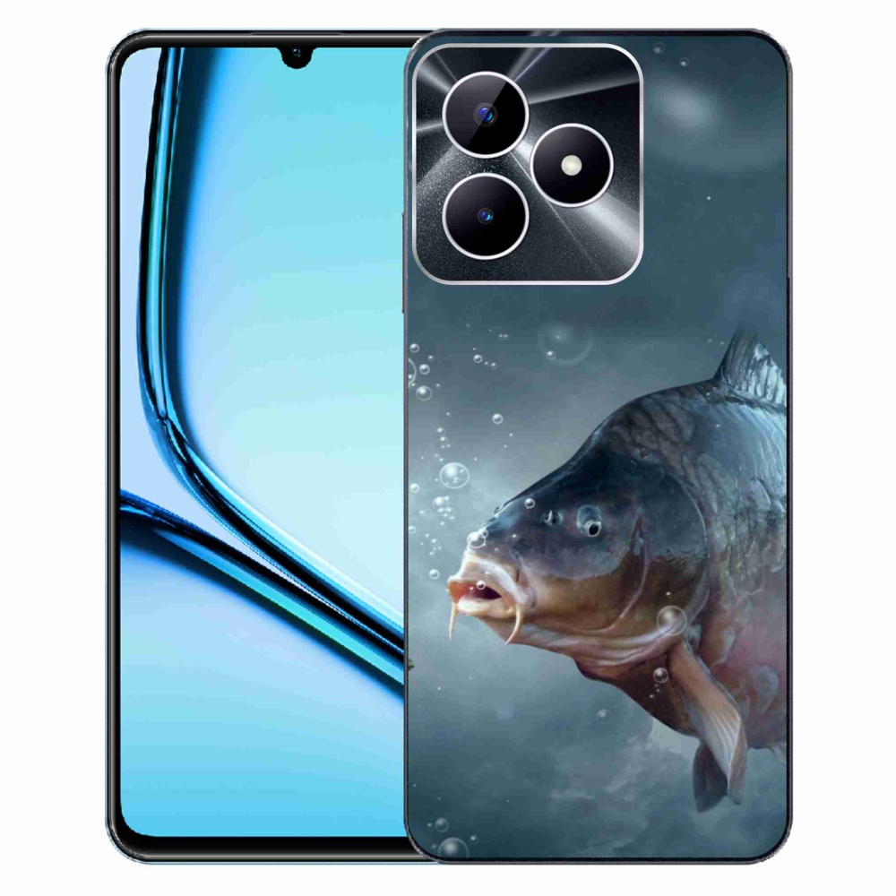 Gelový kryt mmCase na Realme Note 50 - kapr a bublinky