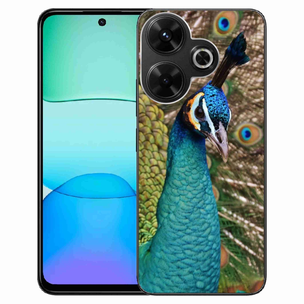 Gelový kryt mmCase na Xiaomi Redmi 13 4G/Poco M6 4G - páv