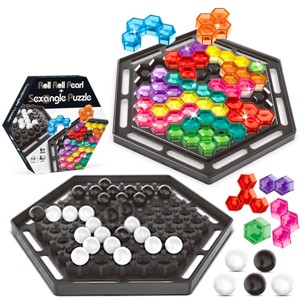 Hexagonální logická hra s barevnými žetony