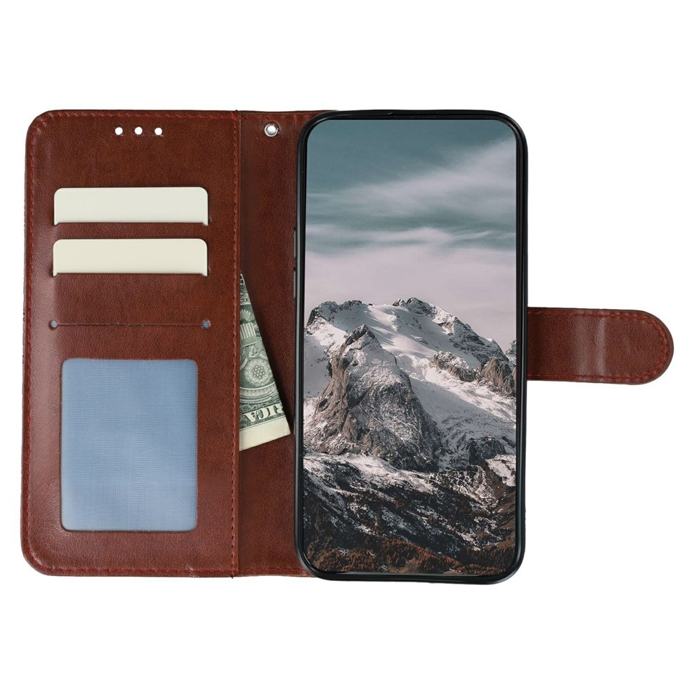 Mandala knížkové pouzdro na Xiaomi Redmi 15 5G - hnědé