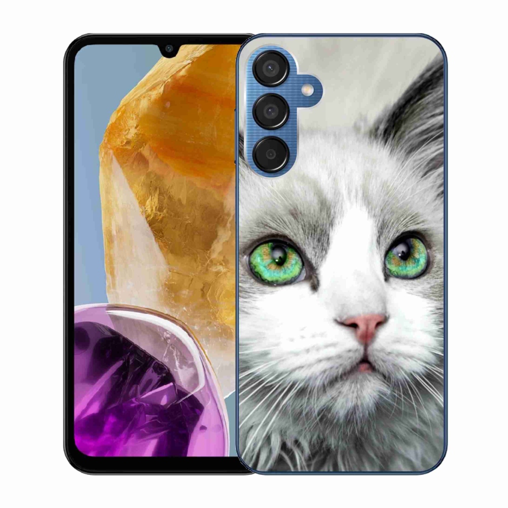 Gelový kryt mmCase na Samsung Galaxy M15 5G - kočičí pohled