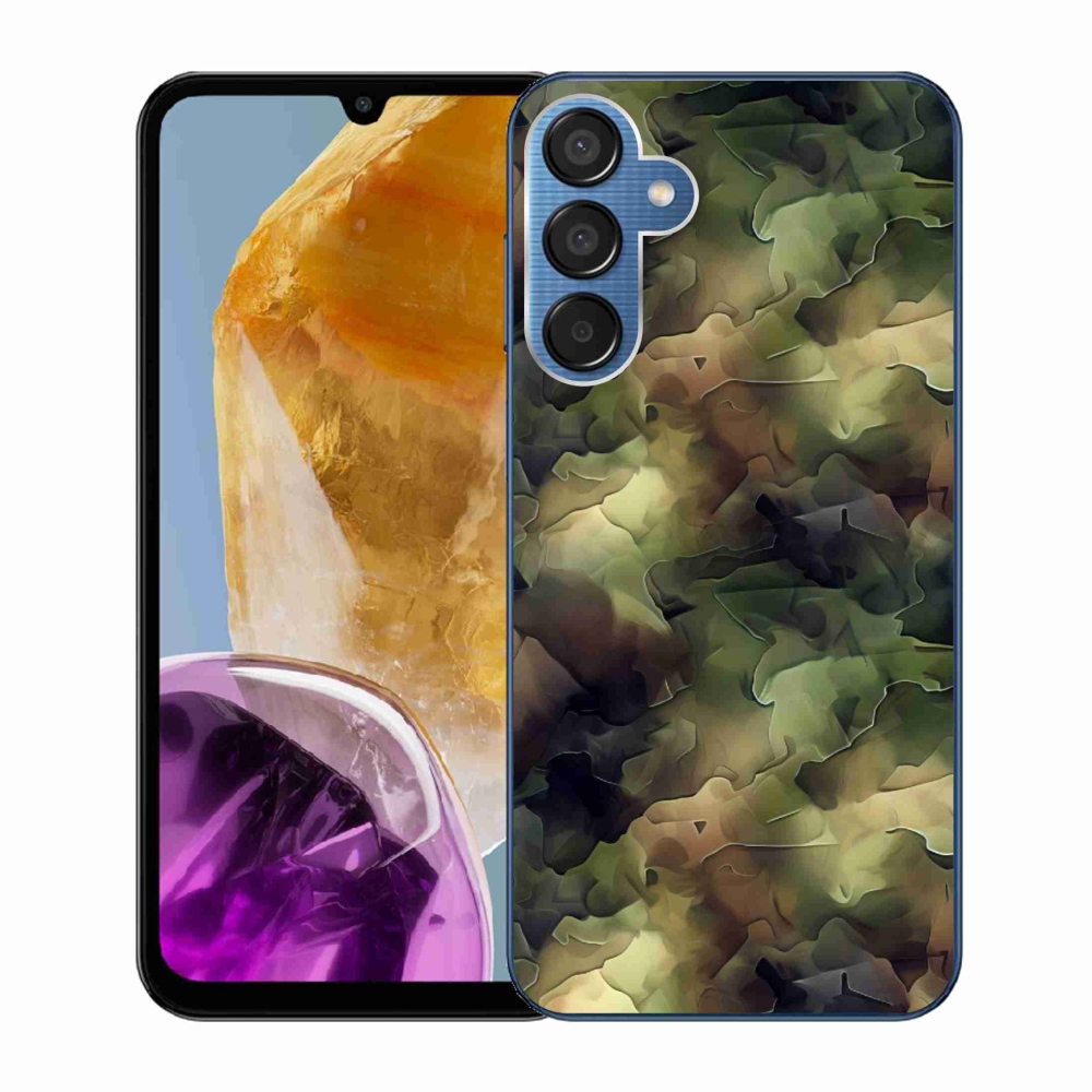 Gelový kryt mmCase na Samsung Galaxy M15 5G - maskáčový vzor 10