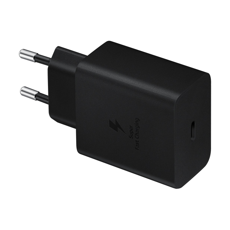 EP-T4510XBE Samsung 45W Cestovní nabíječka + USB-C Datový Kabel Black