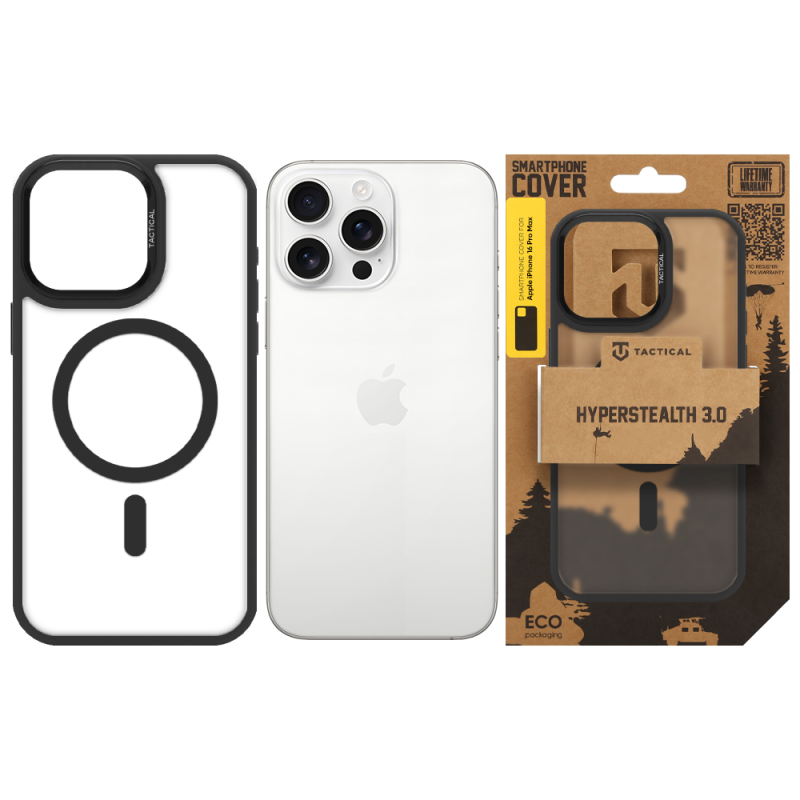 Tactical MagForce Hyperstealth 3.0 Kryt pro Apple iPhone 16 Pro Max Asphalt