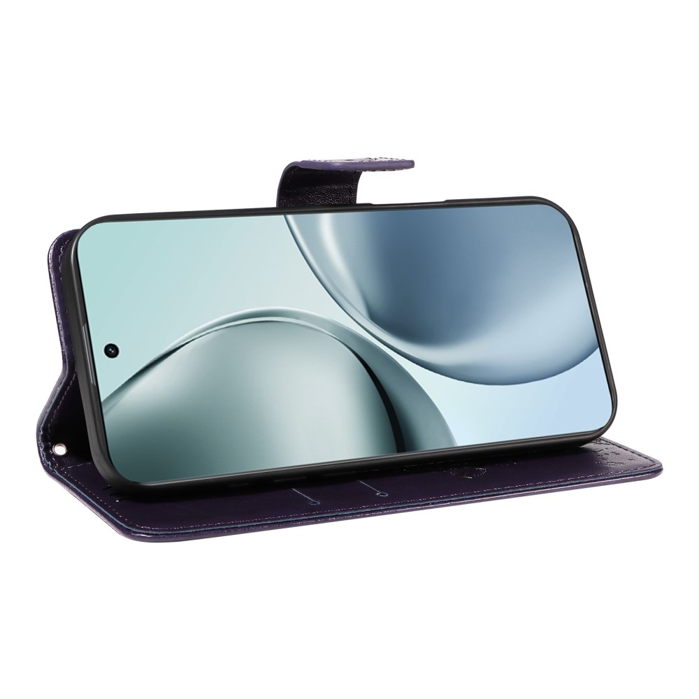 Trees knížkové pouzdro na Realme 14 Pro+ 5G - tmavěfialové