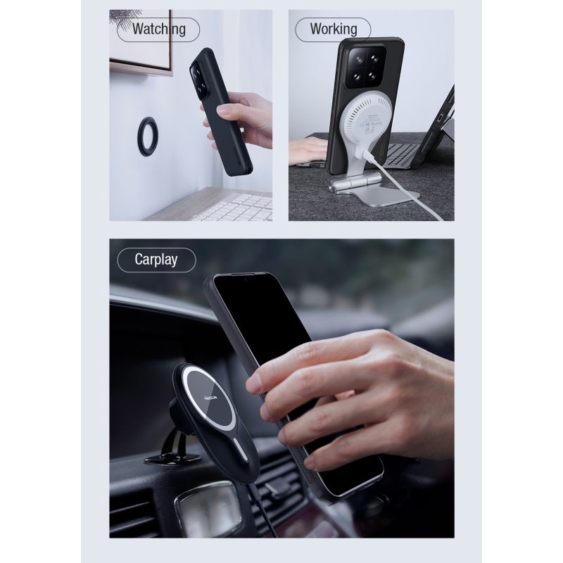 Nillkin Super Frosted PRO Magnetic Zadní Kryt pro Xiaomi 14 Black