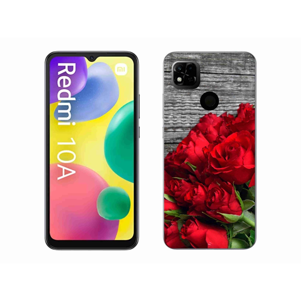Gelový kryt mmCase na Xiaomi Redmi 10A - červené růže