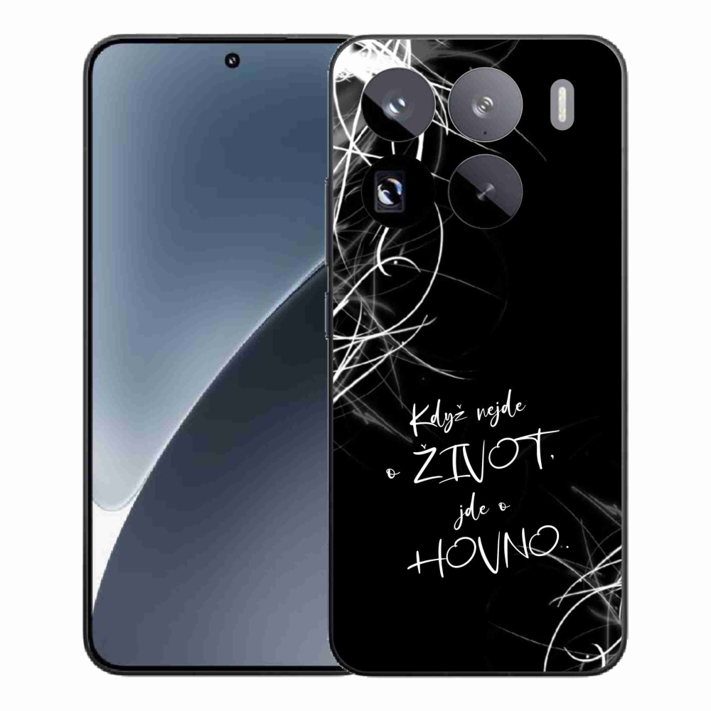 Gelový kryt mmCase na Xiaomi 15 Pro - vtipný text 16 černé pozadí