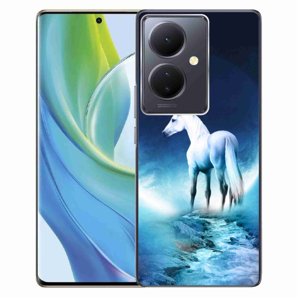 Gelový kryt mmCase na Vivo V29 Lite 5G - bílý jednorožec