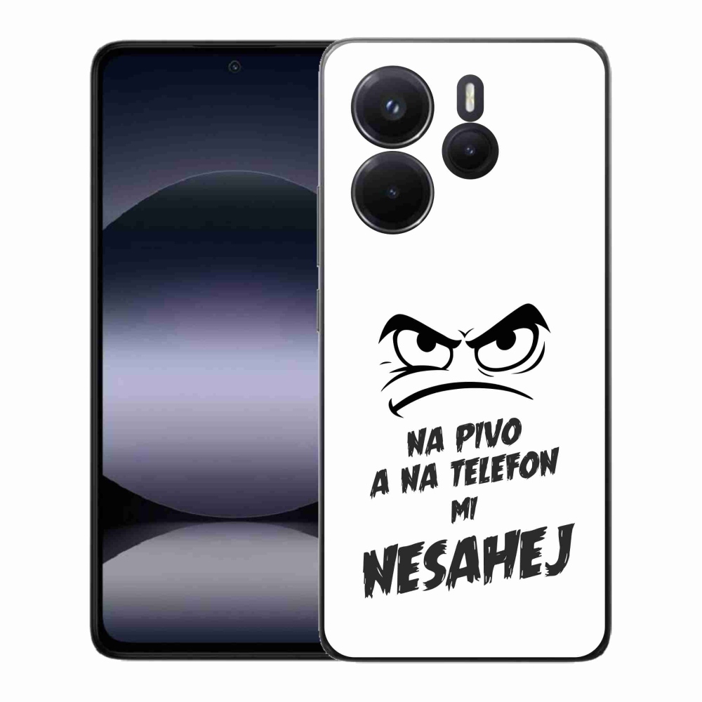 Gelový kryt mmCase na Xiaomi Redmi Note 14 - pivní motiv 2 bílé pozadí