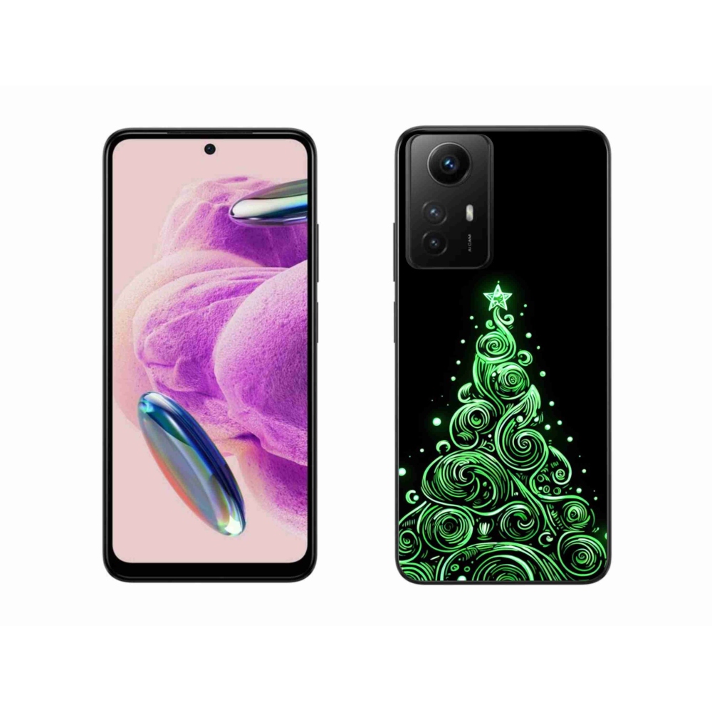 Gelový kryt mmCase na Xiaomi Redmi Note 12S - neonový vánoční stromek 3