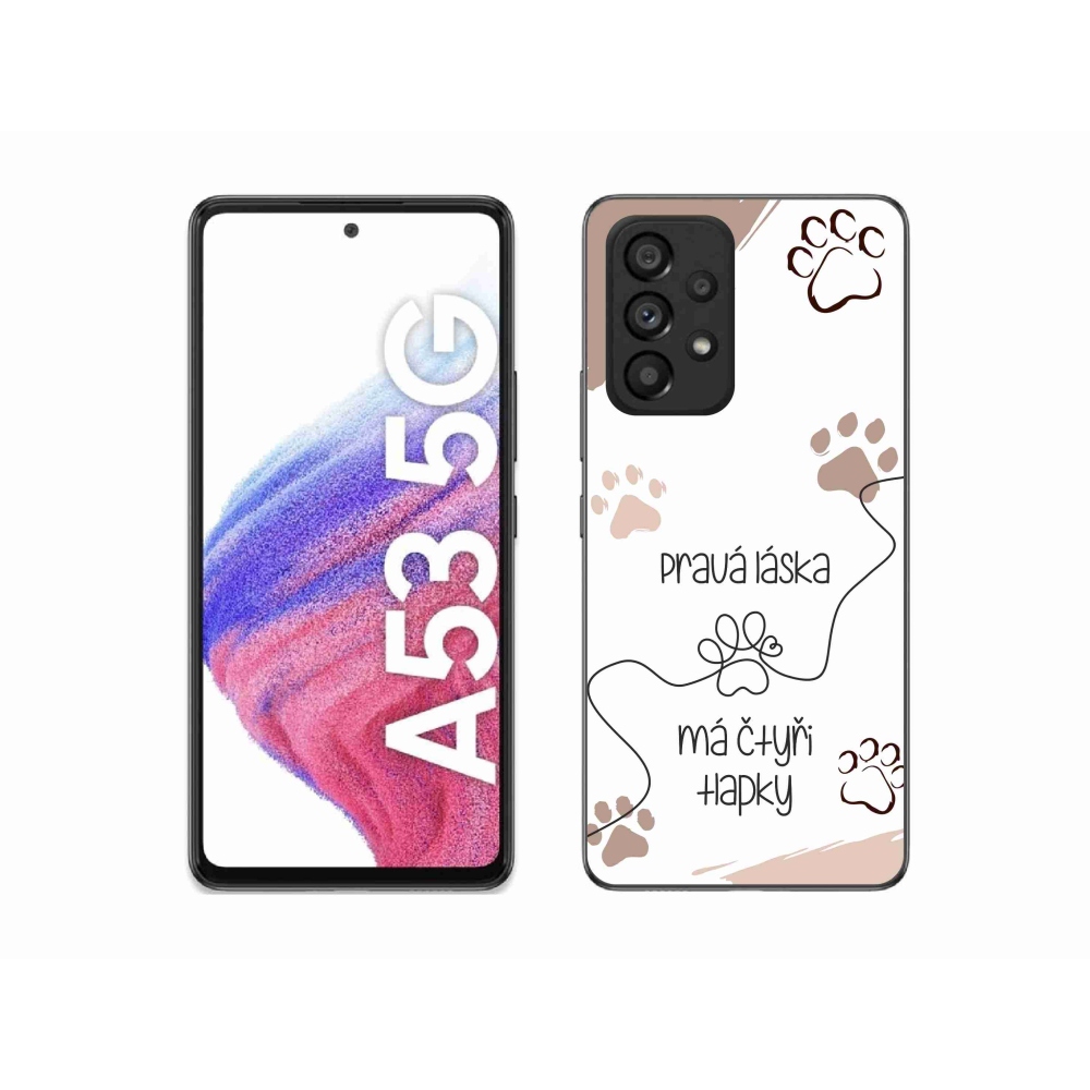 Gelový kryt mmCase na Samsung Galaxy A53 5G - psí motiv 1 bílé pozadí