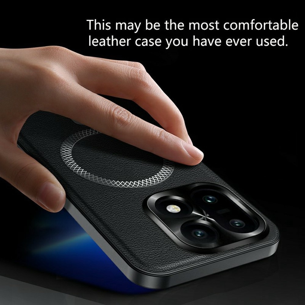 Equip gelový obal s umělou kůží a MagSafe na OnePlus 15 5G - černý