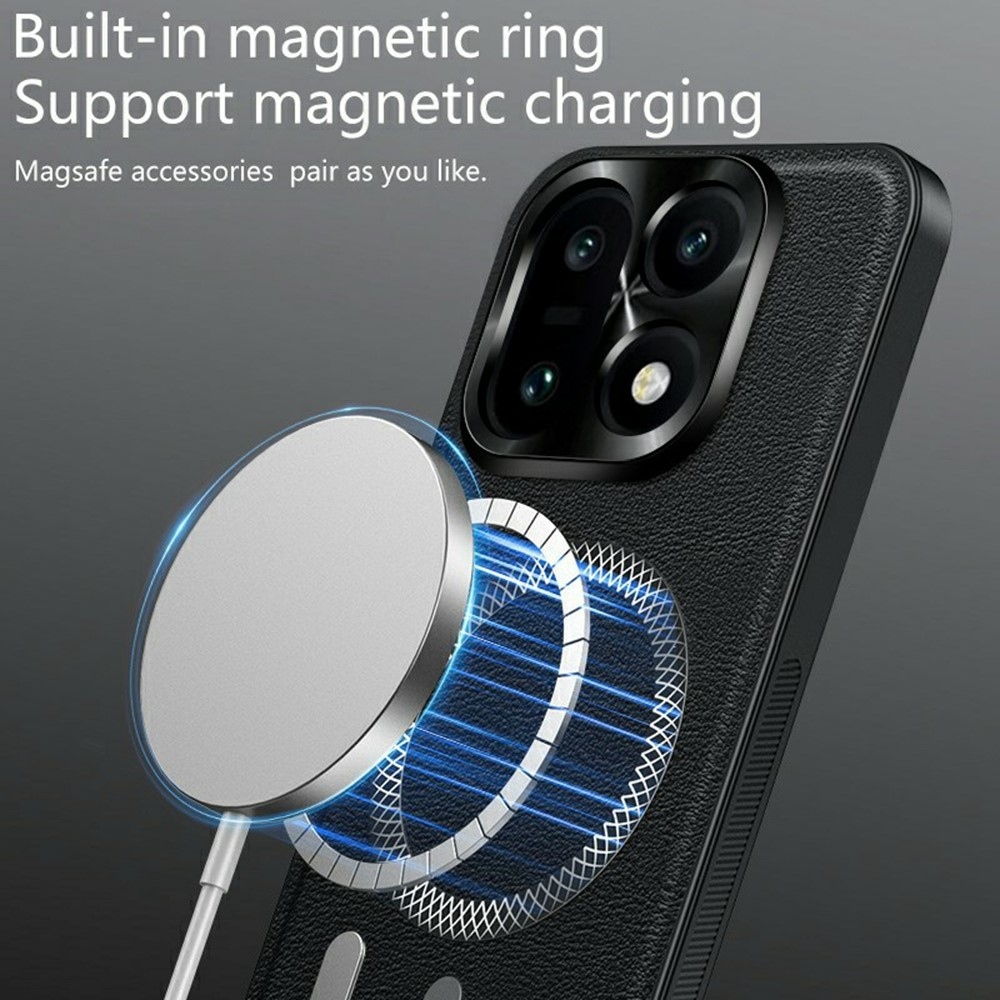 Equip gelový obal s umělou kůží a MagSafe na OnePlus 15 5G - černý