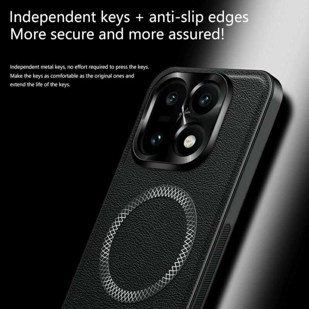 Equip gelový obal s umělou kůží a MagSafe na OnePlus 15 5G - černý