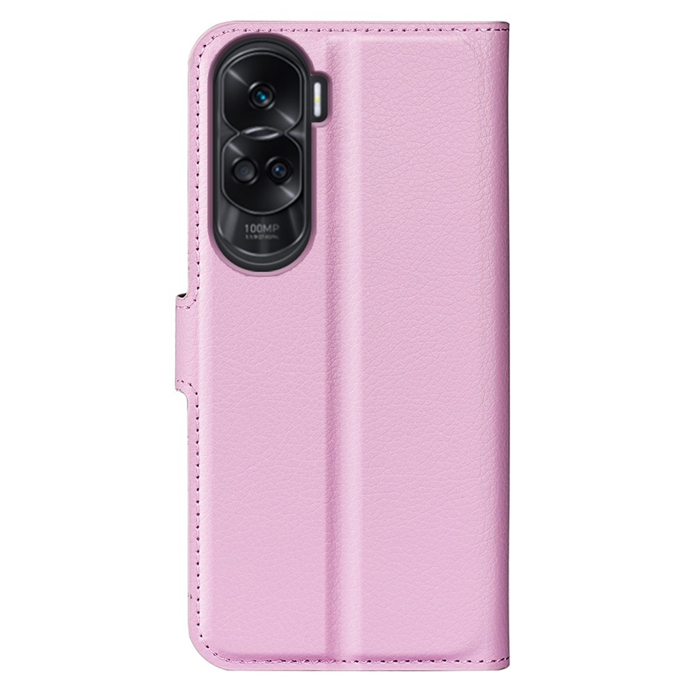 Litchi knížkové pouzdro na Honor 90 Lite - růžové