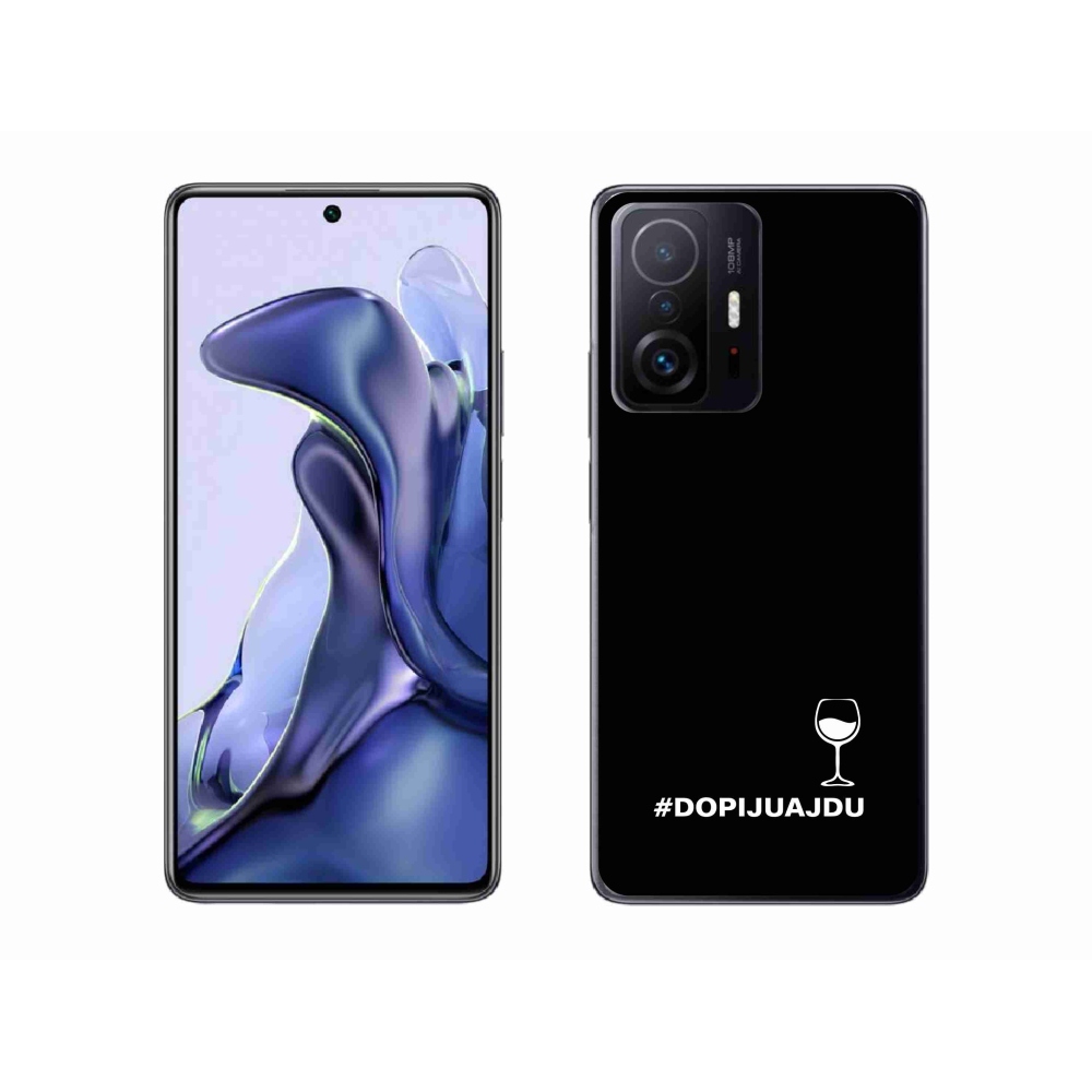 Gelový kryt mmCase na Xiaomi 11T - vinný motiv černé pozadí