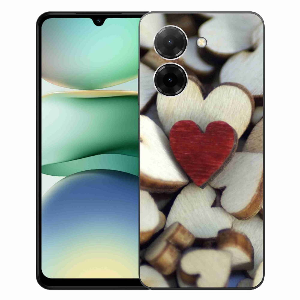 Gelový kryt mmCase na Xiaomi Redmi A5 (173.45x79.35x8.45mm) - gravírované červené srdce 