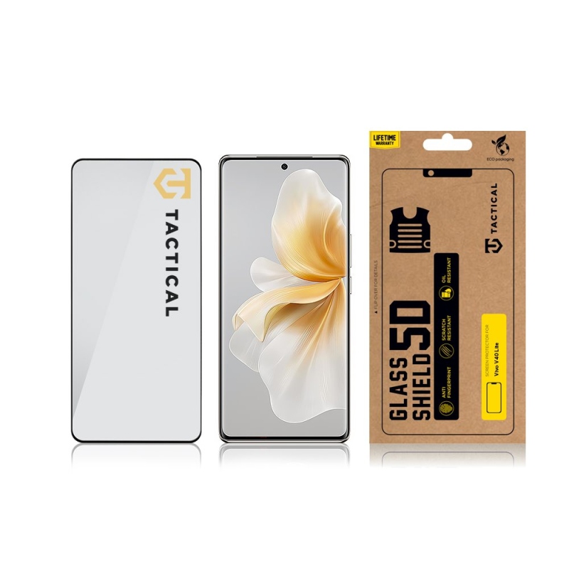Tactical Glass Shield 5D sklo pro Vivo V40 Lite Black