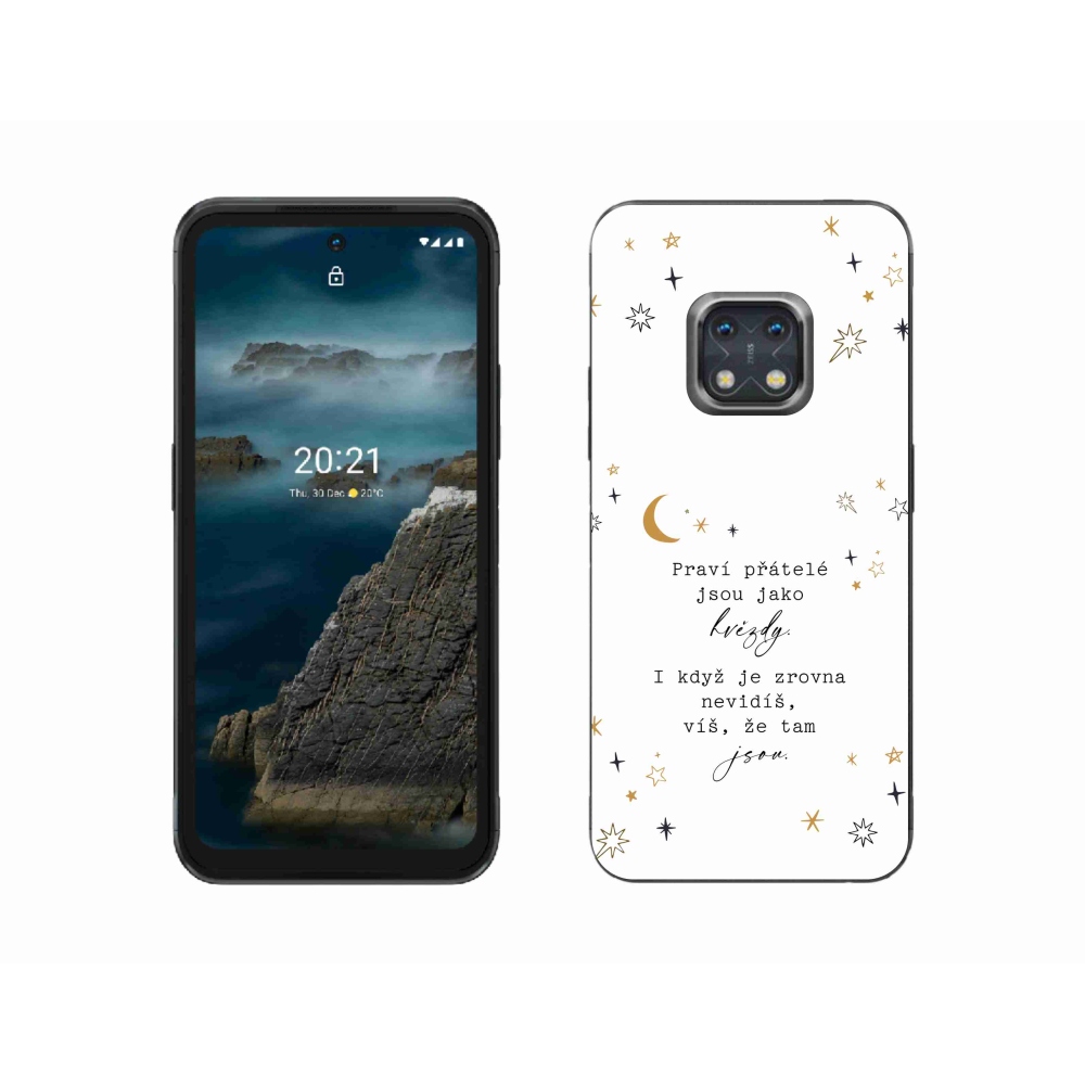 Gelový kryt mmCase na Nokia XR20 - citát 6 bílé pozadí