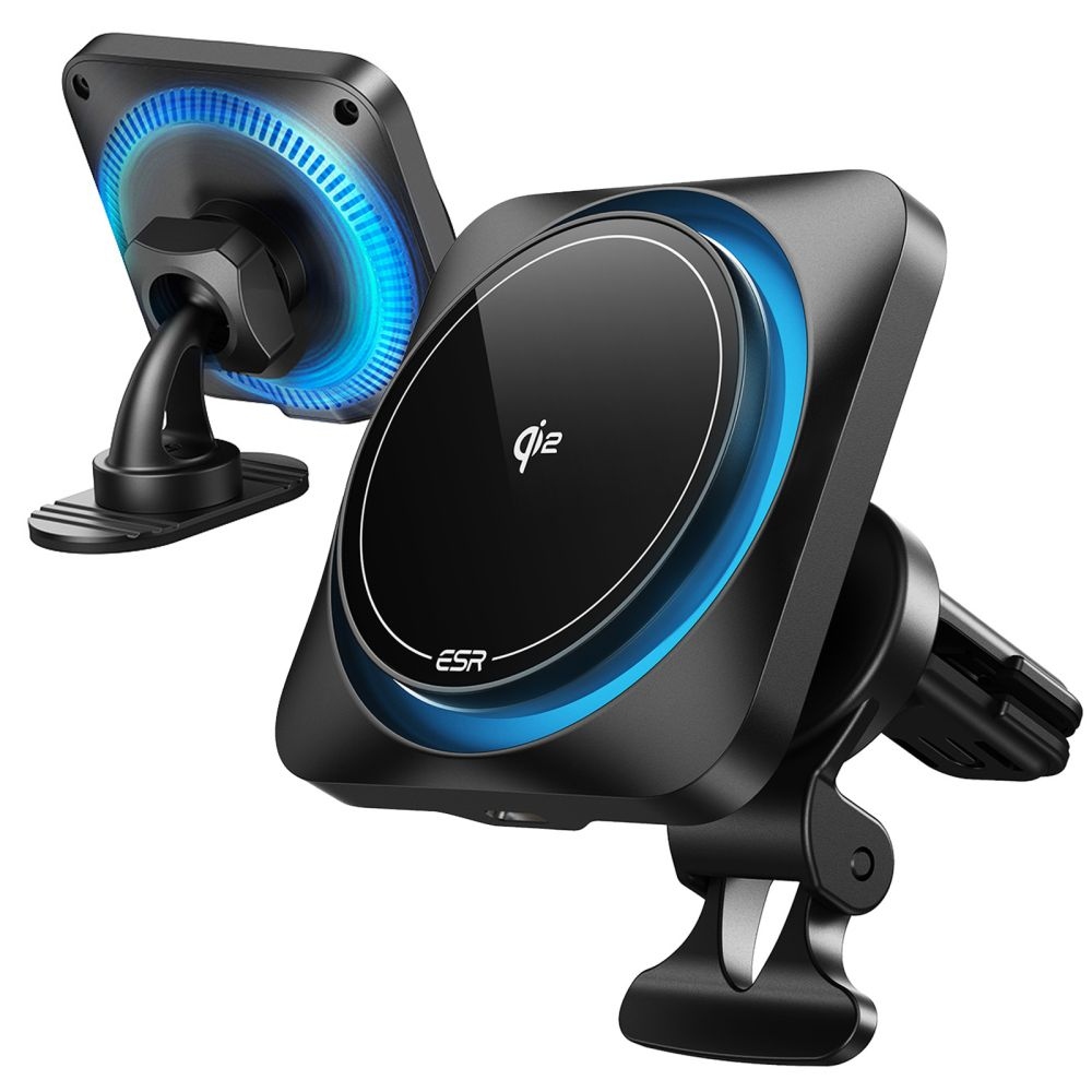 ESR HaloLock CryoBoost magnetický držák do auta s MagSafe Qi2 nabíjením 15W  - černý