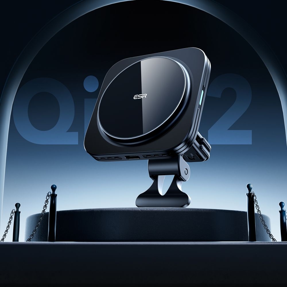 ESR HaloLock Qi2 MagSafe magnetický držák do ventilace s bezdrátovým nabíjením 15W - černý