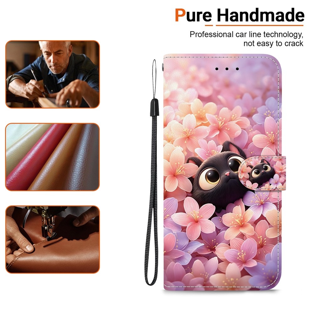 Essent knížkové pouzdro na Xiaomi Redmi Note 17 Pro 5G - kočka a květy