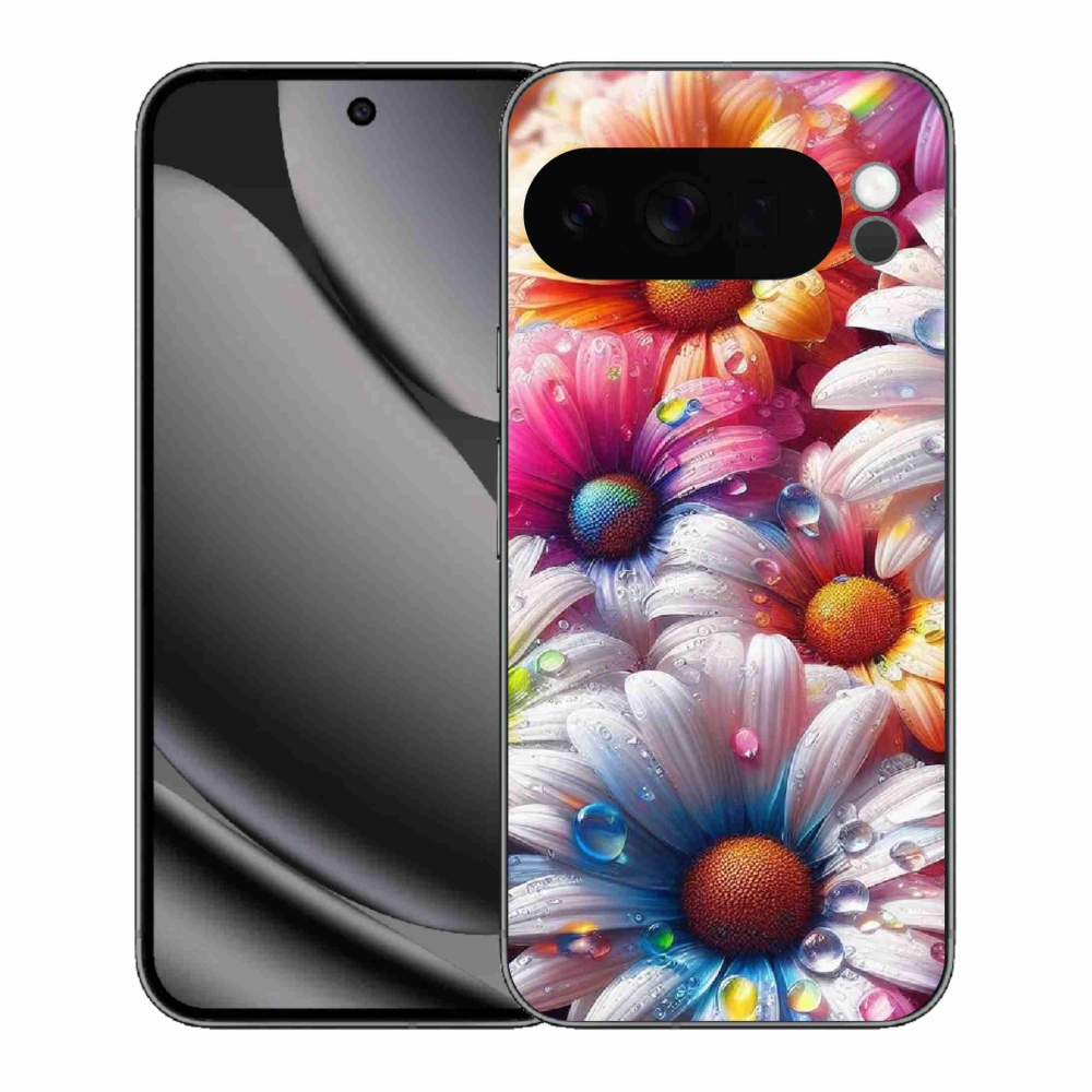 Gelový kryt mmCase na Google Pixel 10 Pro XL - barevné kopretiny