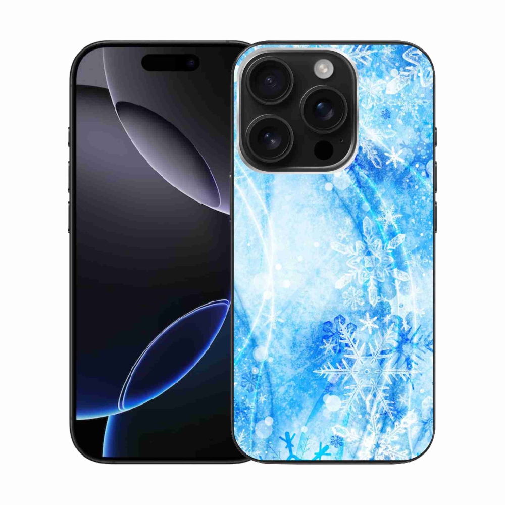 Gelový kryt mmCase na iPhone 16 Pro - sněhové vločky