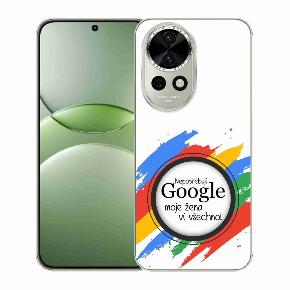 Gelový kryt mmCase na Huawei Nova 13 5G - žena ví všechno bílé pozadí