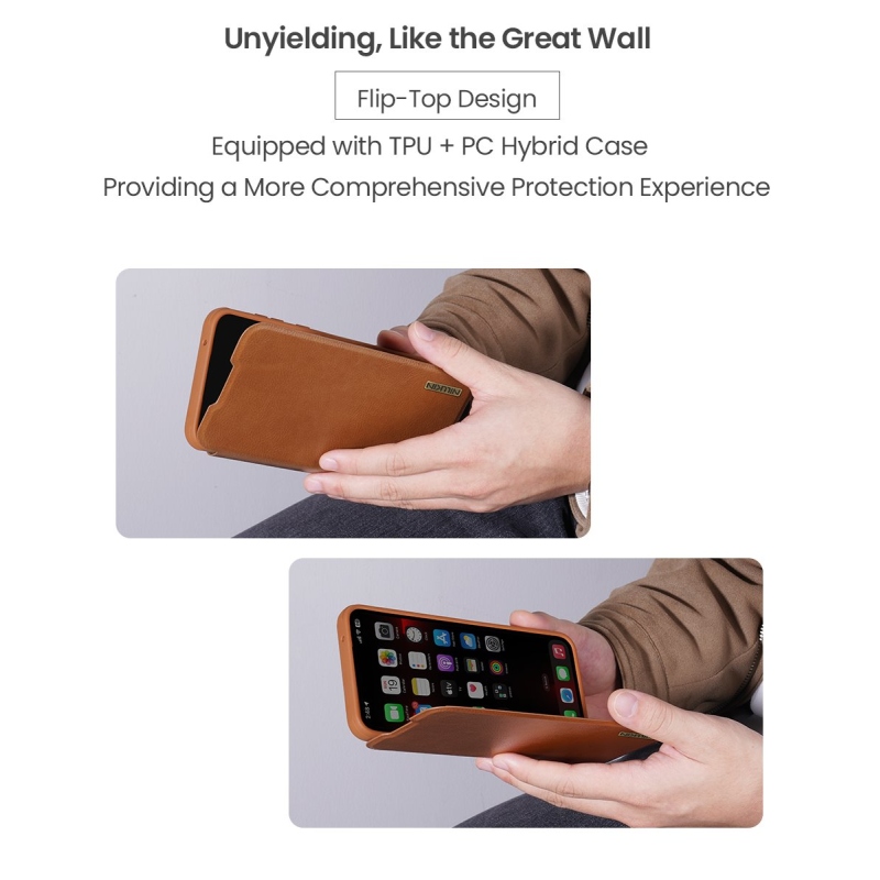 Nillkin Qin Book PRO Pouzdro pro Samsung Galaxy A56 5G Brown