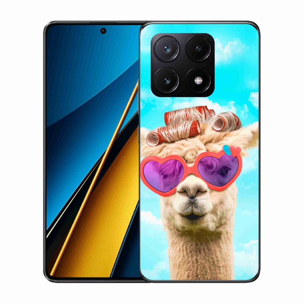 Gelový kryt mmCase na Xiaomi Poco X6 Pro 5G - lama s brýlemi