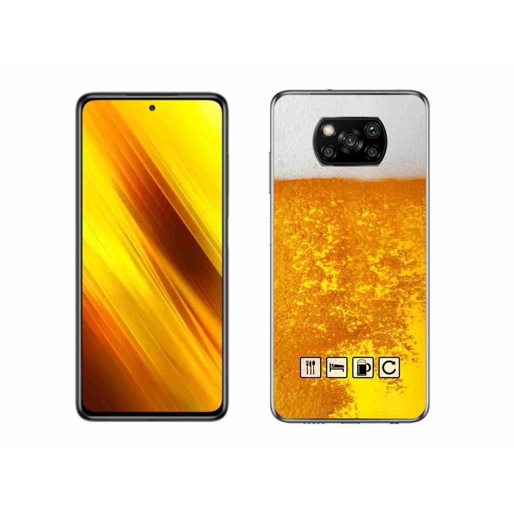Gelový kryt mmCase na Xiaomi Poco X3 - pivní motiv 3