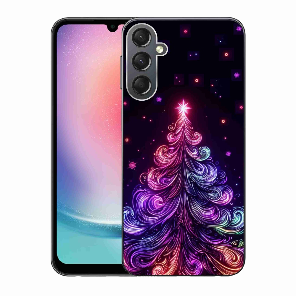 Gelový kryt mmCase na Samsung Galaxy A24 - neonový vánoční stromek 1