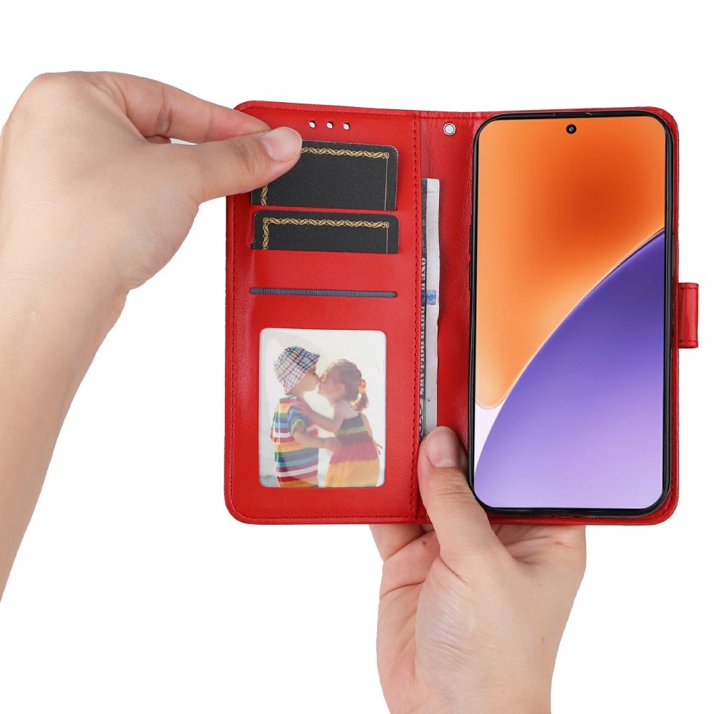 Sunflower knížkové pouzdro na Xiaomi 15 - červené