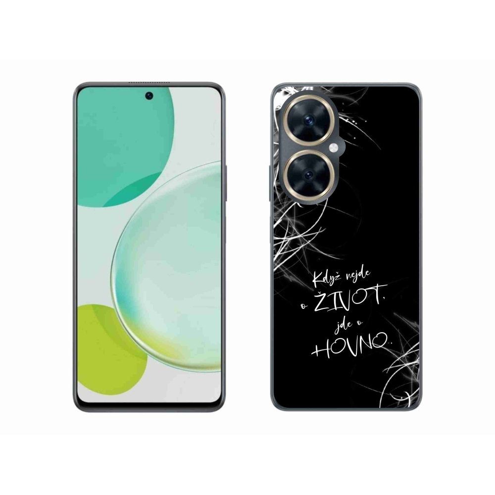 Gelový kryt mmCase na Huawei Nova 11i - vtipný text 16 černé pozadí