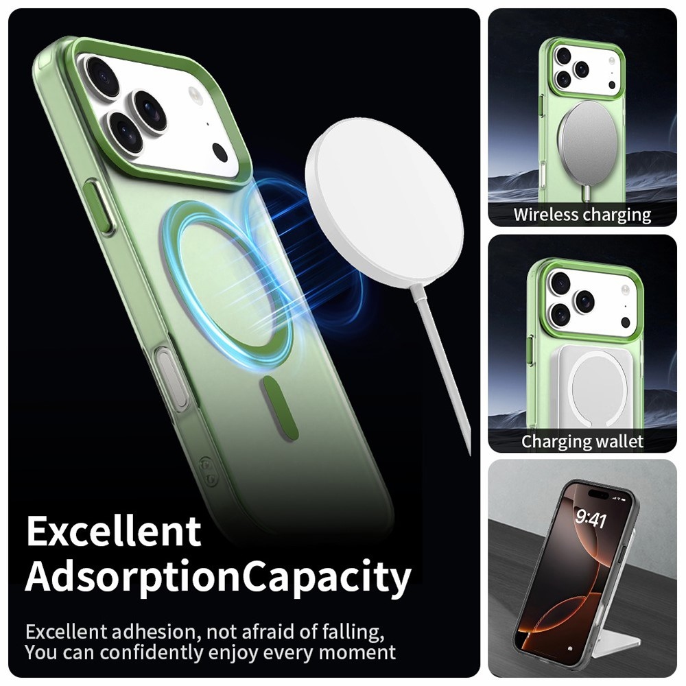 Candy gelový obal s MagSafe na iPhone 17 Pro - zelený