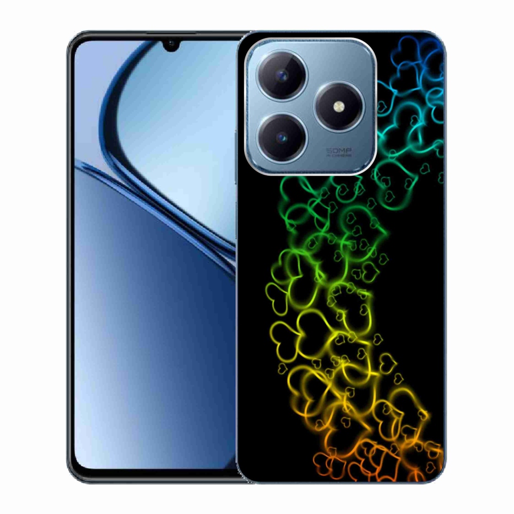 Gelový kryt mmCase na Realme C63 - barevná srdíčka