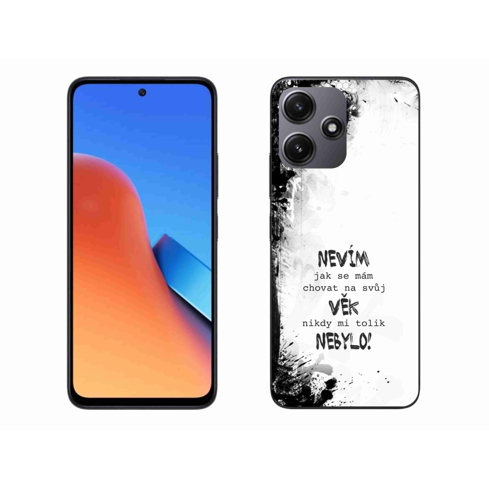 Gelový kryt mmCase na Xiaomi Redmi 12 5G - vtipný text 14 bílé pozadí