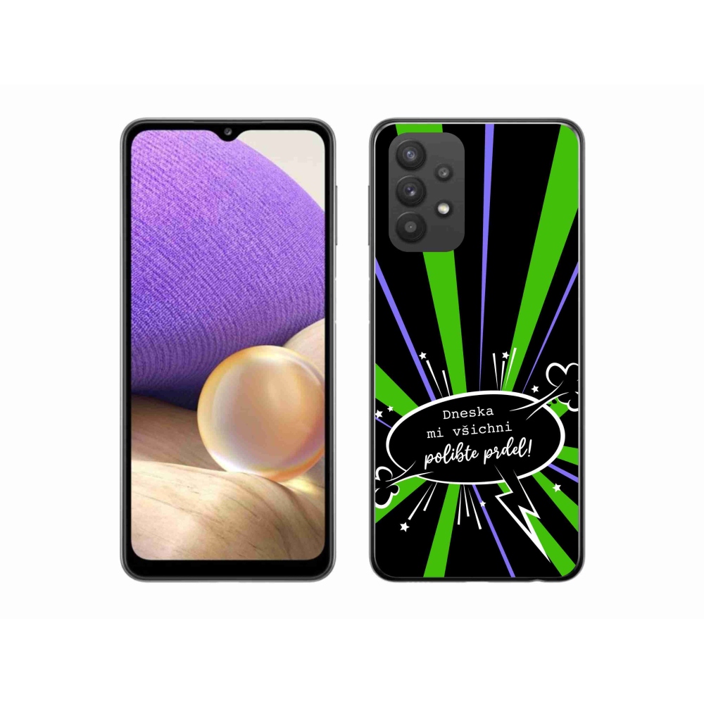 Gelový kryt mmCase na Samsung Galaxy A32 5G - vtipný text 15 černé pozadí